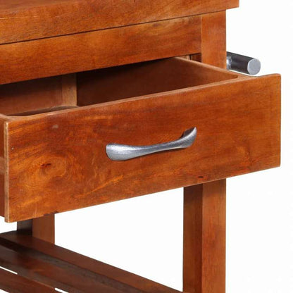 vidaXL キッチントロリー 100x48x89cm アカシア無垢材家具 トローリー キッチン・ダイニング トローリー(代引不可)