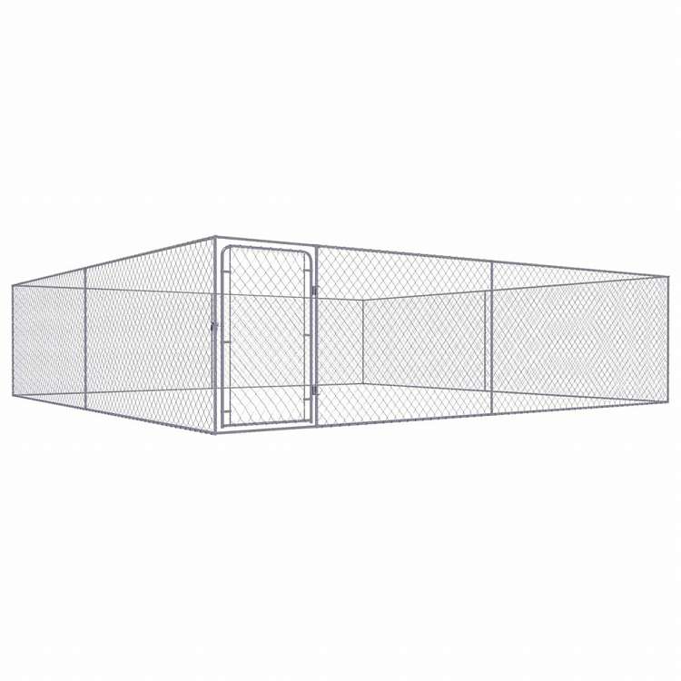 vidaXL 屋外用犬小屋 亜鉛メッキ鋼製 4x4x1mAnimals & Pet Supplies ペット用品 犬用品 犬小屋・ドッグラン(代引不可)