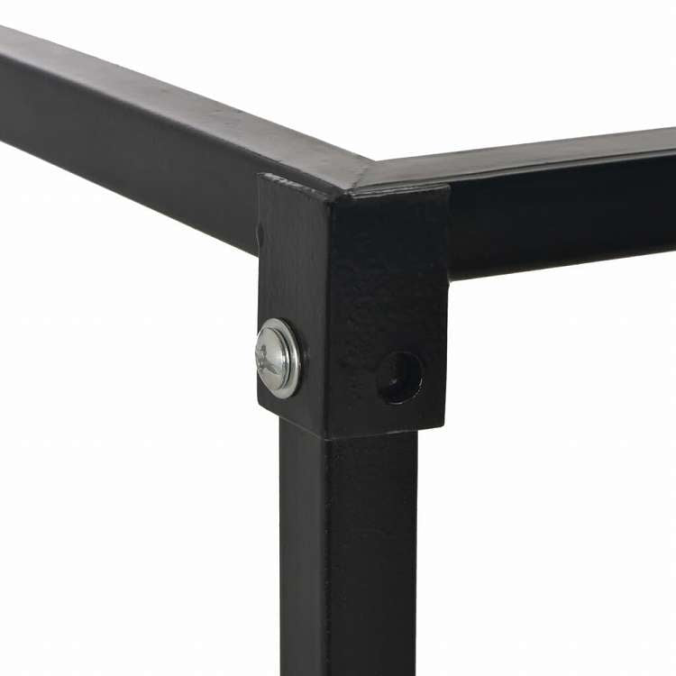 vidaXL 薪ラック ベース付き ブラック 37x37x113cm スチール製ホーム&ガーデン 暖炉・木製ストーブ用品 丸太ラック・キャリーバッグ(代引不可)