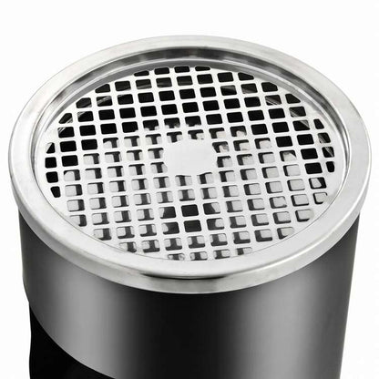 vidaXL ホテル用灰皿付ごみ箱 30 L スチール製 ブラックホーム&ガーデン 家事用品 ごみ入れ ごみ箱(代引不可)