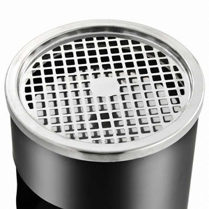 vidaXL ホテル用灰皿付ごみ箱 30 L スチール製 ブラックホーム&ガーデン 家事用品 ごみ入れ ごみ箱(代引不可)