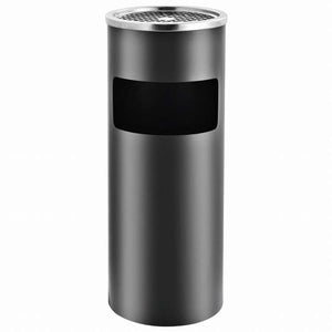 vidaXL ホテル用灰皿付ごみ箱 30 L スチール製 グレーホーム&ガーデン 家事用品 ごみ入れ ごみ箱(代引不可)