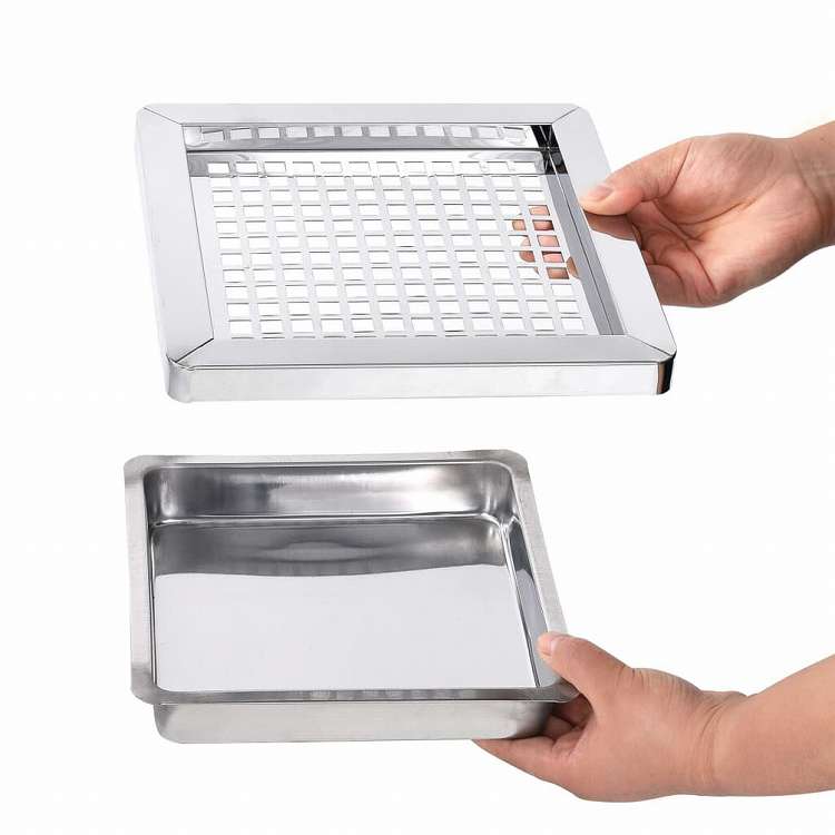 vidaXL ホテル用灰皿付ごみ箱 45 L ステンレススチール製ホーム&ガーデン 家事用品 ごみ入れ ごみ箱(代引不可)