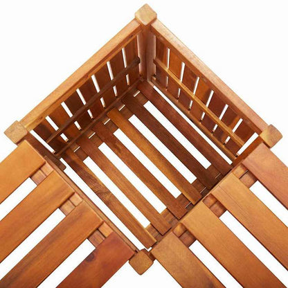 vidaXL ガーデンコーナーベンチ プランター付き 117x117x40cm アカシア無垢材家具 アウトドア家具 屋外椅子 アウトドアベンチ(代引不可)