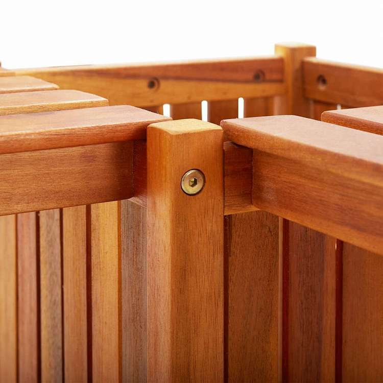 vidaXL ガーデンコーナーベンチ プランター付き 117x117x40cm アカシア無垢材家具 アウトドア家具 屋外椅子 アウトドアベンチ(代引不可)