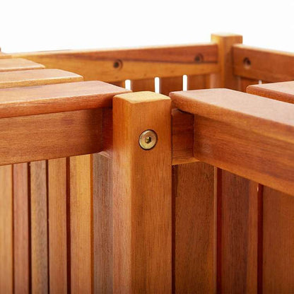 vidaXL ガーデンコーナーベンチ プランター付き 117x117x40cm アカシア無垢材家具 アウトドア家具 屋外椅子 アウトドアベンチ(代引不可)