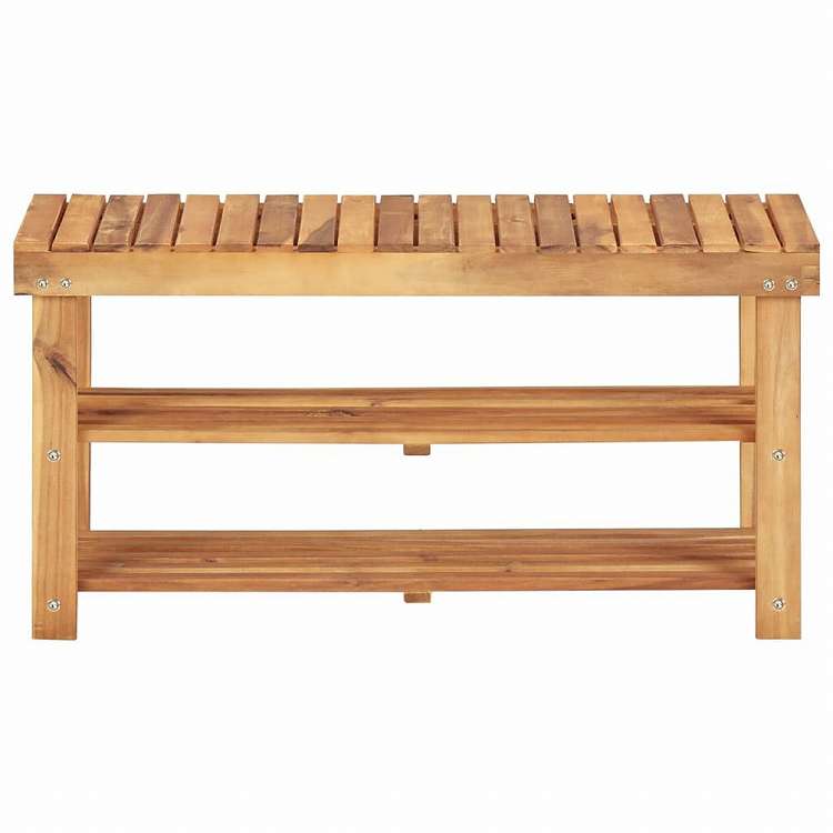 vidaXL シューズラック 90x32x46cm アカシア無垢材ホーム&ガーデン 家事用品 収納&オーガナイザー 衣類・ワードローブ収納 シューズラック・整理収納(代引不可)