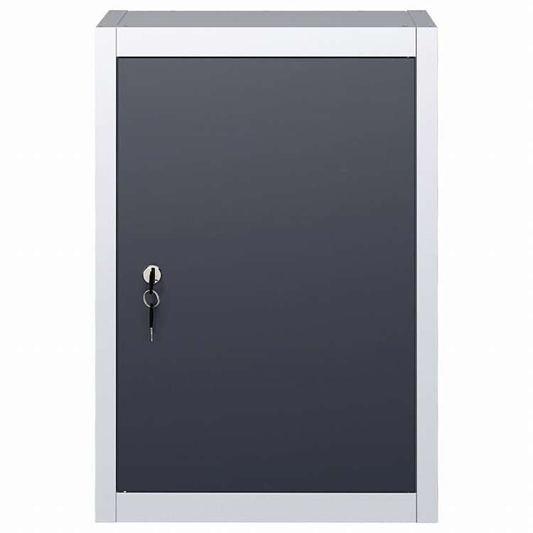 vidaXL 壁掛けツールキャビネット 工業用 金属製 グレー&ブラックハードウェア ハードウェアアクセサリ 工具収納・整理整頓 ツールキャビネット(代引不可)