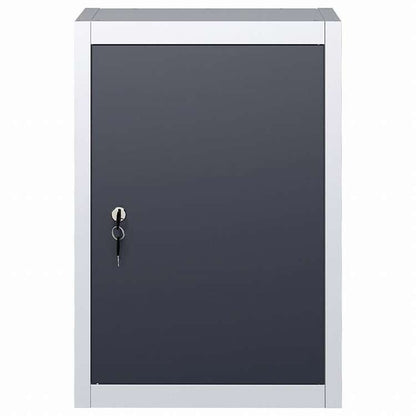 vidaXL 壁掛けツールキャビネット 工業用 金属製 グレー&ブラックハードウェア ハードウェアアクセサリ 工具収納・整理整頓 ツールキャビネット(代引不可)