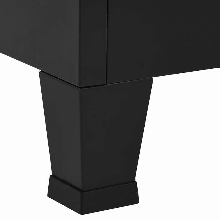vidaXL ファイルキャビネット インダストリアル スチール製 ブラック