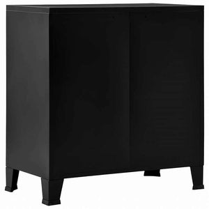 vidaXL ファイルキャビネット 4ドア付き インダストリアル スチール製 ブラック 75x40x80cm家具 キャビネット&収納 収納チェスト(代引不可)
