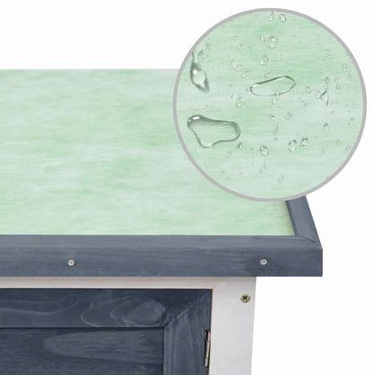 vidaXL 屋外うさぎ小屋 1層タイプ グレー 木製動物&ペット用品 ペット用品 小動物用品 小動物 飼育・ケージ(代引不可)