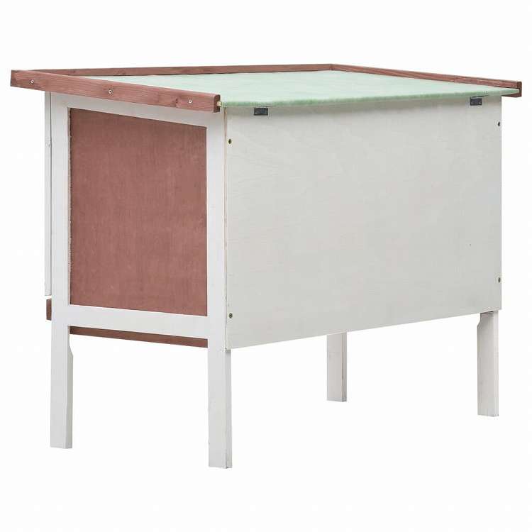 vidaXL 屋外うさぎ小屋 1層タイプ ブラウン 木製動物&ペット用品 ペット用品 小動物用品 小動物 飼育・ケージ(代引不可)