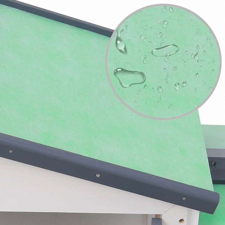 vidaXL 屋外用 大型うさぎ小屋 グレー&ホワイト 145x45x84cm 木製動物&ペット用品 ペット用品 小動物用品 小動物 飼育・ケージ(代引不可)