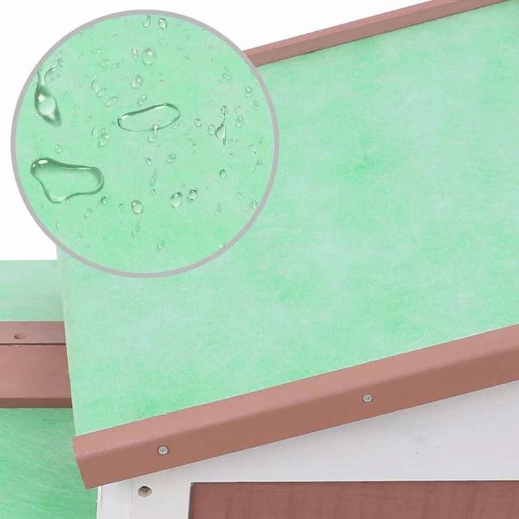 vidaXL 屋外用 大型うさぎ小屋 ブラウン&ホワイト 145x45x84cm 木製動物&ペット用品 ペット用品 小動物用品 小動物 飼育・ケージ(代引不可)