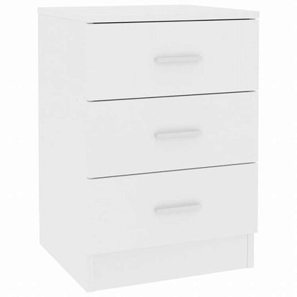 vidaXL ベッドサイドキャビネット ホワイト 38x35x56cm エンジニアリングウッド家具 テーブル ベッドサイドテーブル(代引不可)