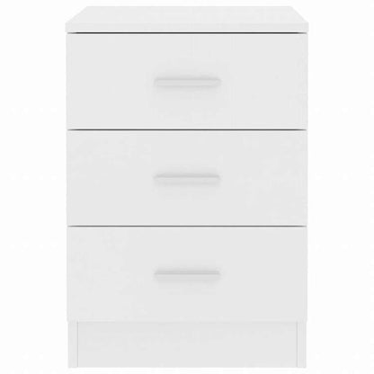 vidaXL ベッドサイドキャビネット ホワイト 38x35x56cm エンジニアリングウッド家具 テーブル ベッドサイドテーブル(代引不可)