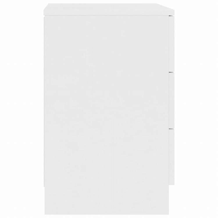 vidaXL ベッドサイドキャビネット ホワイト 38x35x56cm エンジニアリングウッド家具 テーブル ベッドサイドテーブル(代引不可)