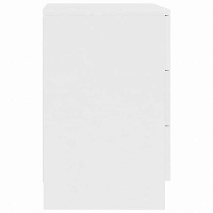 vidaXL ベッドサイドキャビネット ホワイト 38x35x56cm エンジニアリングウッド家具 テーブル ベッドサイドテーブル(代引不可)
