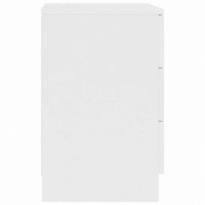 vidaXL ベッドサイドキャビネット ホワイト 38x35x56cm エンジニアリングウッド家具 テーブル ベッドサイドテーブル(代引不可)