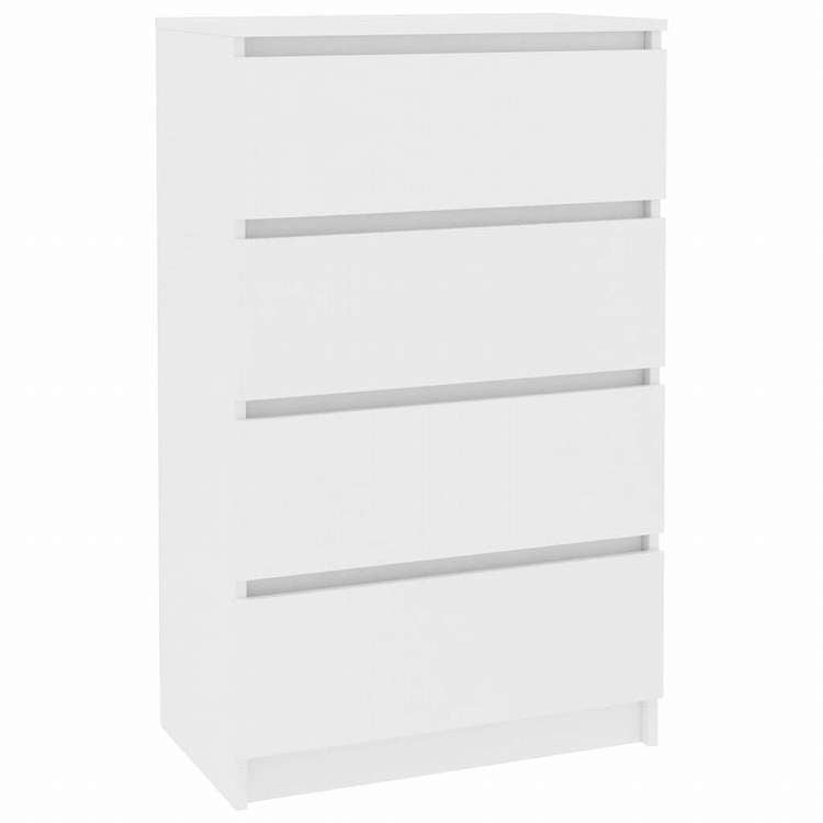 vidaXL サイドボード ホワイト 60x35x98.5cm エンジニアリングウッド家具 キャビネット&収納 サイドボード(代引不可)