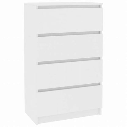 vidaXL サイドボード ホワイト 60x35x98.5cm エンジニアリングウッド家具 キャビネット&収納 サイドボード(代引不可)