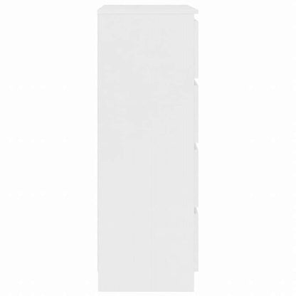 vidaXL サイドボード ホワイト 60x35x98.5cm エンジニアリングウッド家具 キャビネット&収納 サイドボード(代引不可)