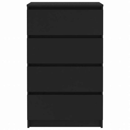 vidaXL サイドボード ブラック 60x35x98.5cm エンジニアリングウッド家具 キャビネット&収納 サイドボード(代引不可)