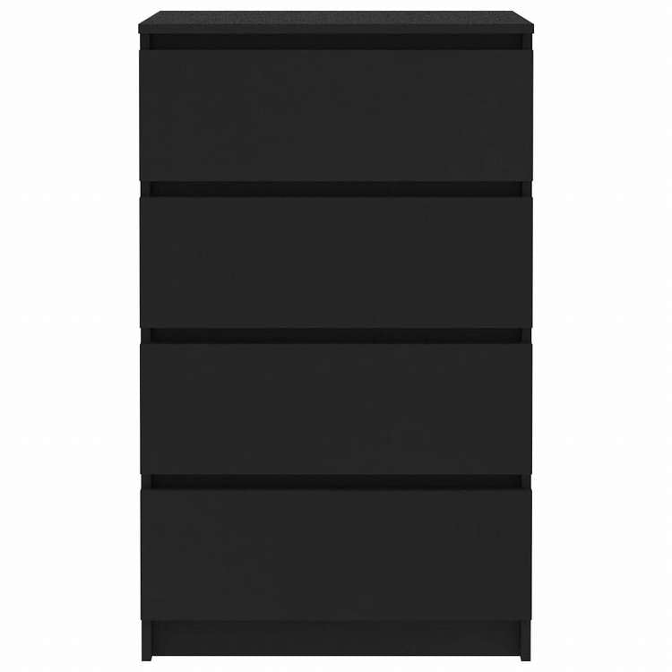 vidaXL サイドボード ブラック 60x35x98.5cm エンジニアリングウッド家具 キャビネット&収納 サイドボード(代引不可)