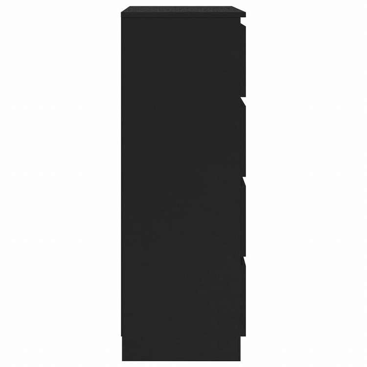 vidaXL サイドボード ブラック 60x35x98.5cm エンジニアリングウッド家具 キャビネット&収納 サイドボード(代引不可)