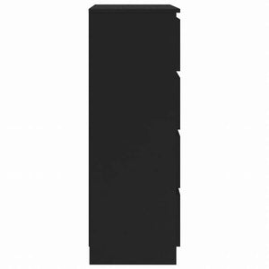 vidaXL サイドボード ブラック 60x35x98.5cm エンジニアリングウッド家具 キャビネット&収納 サイドボード(代引不可)