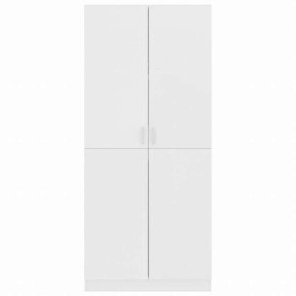 vidaXL ワードローブ ホワイト 80x52x180cm エンジニアリングウッド家具 キャビネット&収納 戸棚・ワードローブ(代引不可)