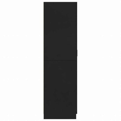 vidaXL ワードローブ ブラック80x52x180cm エンジニアリングウッド家具 キャビネット&収納 戸棚・ワードローブ(代引不可)