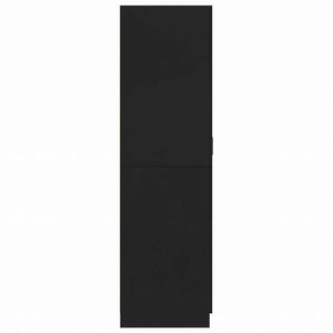 vidaXL ワードローブ ブラック80x52x180cm エンジニアリングウッド家具 キャビネット&収納 戸棚・ワードローブ(代引不可)