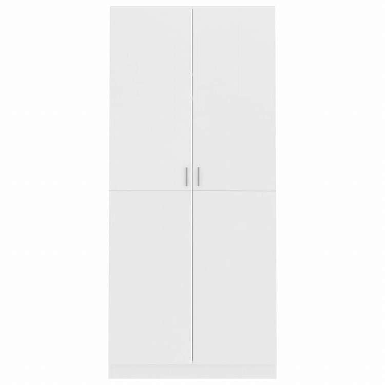 vidaXL ワードローブ ホワイト 90x52x200cm エンジニアリングウッド家具 キャビネット&収納 戸棚・ワードローブ(代引不可)