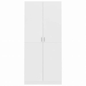 vidaXL ワードローブ ホワイト 90x52x200cm エンジニアリングウッド家具 キャビネット&収納 戸棚・ワードローブ(代引不可)