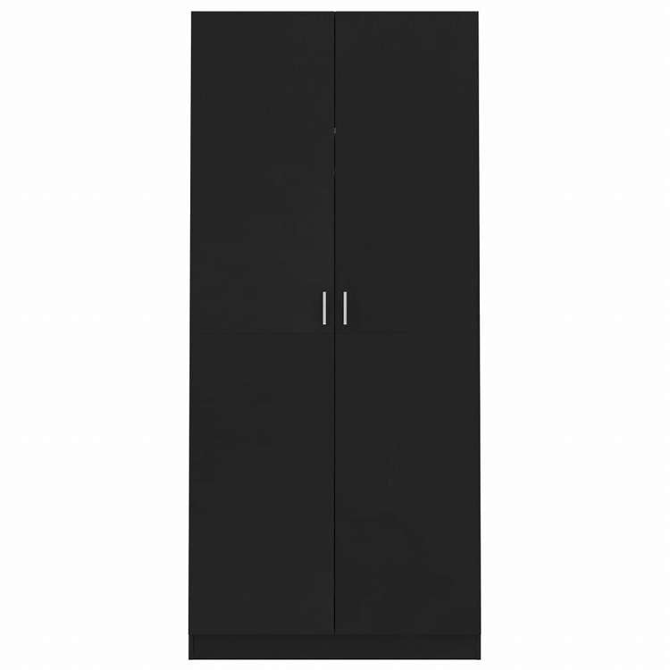 vidaXL ワードローブ ブラック90x52x200cm エンジニアリングウッド家具 キャビネット&収納 戸棚・ワードローブ(代引不可)