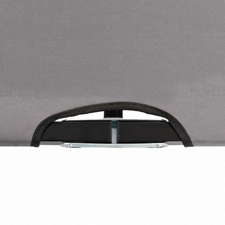 vidaXL 折りたたみサンラウンジャー 2人用 グレー スチール製家具 アウトドア家具 屋外椅子 サンラウンジャー(代引不可)