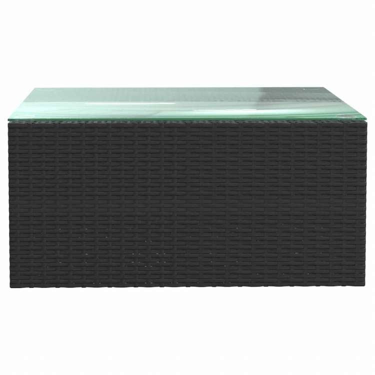 vidaXL ガーデンラウンジ5点セット クッション付き ポリラタン製 ブラック家具 アウトドア家具 屋外椅子 屋外用組み合わせソファセット(代引不可)