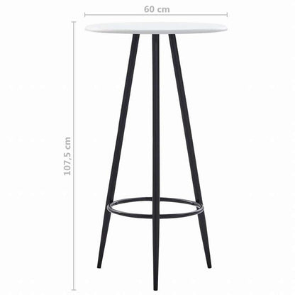 vidaXL バーテーブル ホワイト 60x107.5cm MDF製家具 テーブル キッチン・ダイニングルームテーブル(代引不可)