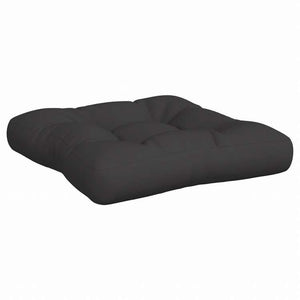 vidaXL パレットクッション 2点 ブラック ファブリックホーム&ガーデン デコレーション チェア・ソファクッション(代引不可)