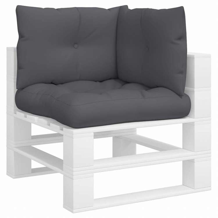 vidaXL パレットソファクッション 3点 アントラシート ファブリックホーム&ガーデン デコレーション チェア・ソファクッション(代引不可)