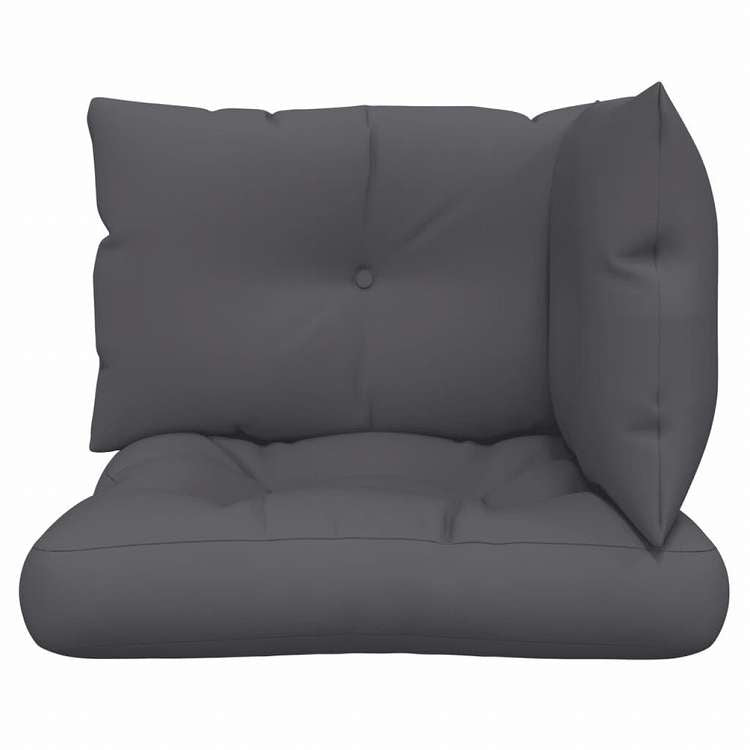 vidaXL パレットソファクッション 3点 アントラシート ファブリックホーム&ガーデン デコレーション チェア・ソファクッション(代引不可)