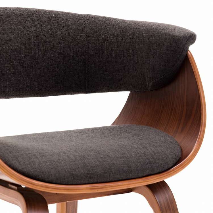 vidaXL ダイニングチェア 4点 グレー 曲木細工&布製家具 チェア キッチン・ダイニングルームチェア(代引不可)