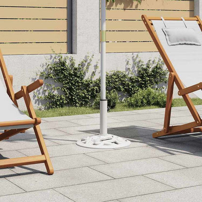 vidaXL パラソルベース 鋳鉄製 9 kg 40 cm ホワイトホーム&ガーデン 芝&ガーデン アウトドアリビング アウトドアアンブレラ&パラソルアクセサリー 屋外用アンブレラ土台(代引不可)