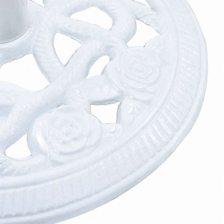 vidaXL パラソルベース 鋳鉄製 9 kg 40 cm ホワイトホーム&ガーデン 芝&ガーデン アウトドアリビング アウトドアアンブレラ&パラソルアクセサリー 屋外用アンブレラ土台(代引不可)