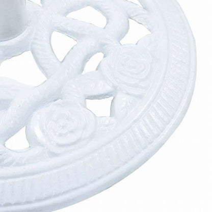 vidaXL パラソルベース 鋳鉄製 9 kg 40 cm ホワイトホーム&ガーデン 芝&ガーデン アウトドアリビング アウトドアアンブレラ&パラソルアクセサリー 屋外用アンブレラ土台(代引不可)