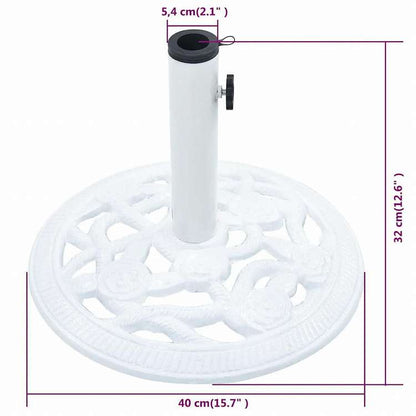 vidaXL パラソルベース 鋳鉄製 9 kg 40 cm ホワイトホーム&ガーデン 芝&ガーデン アウトドアリビング アウトドアアンブレラ&パラソルアクセサリー 屋外用アンブレラ土台(代引不可)