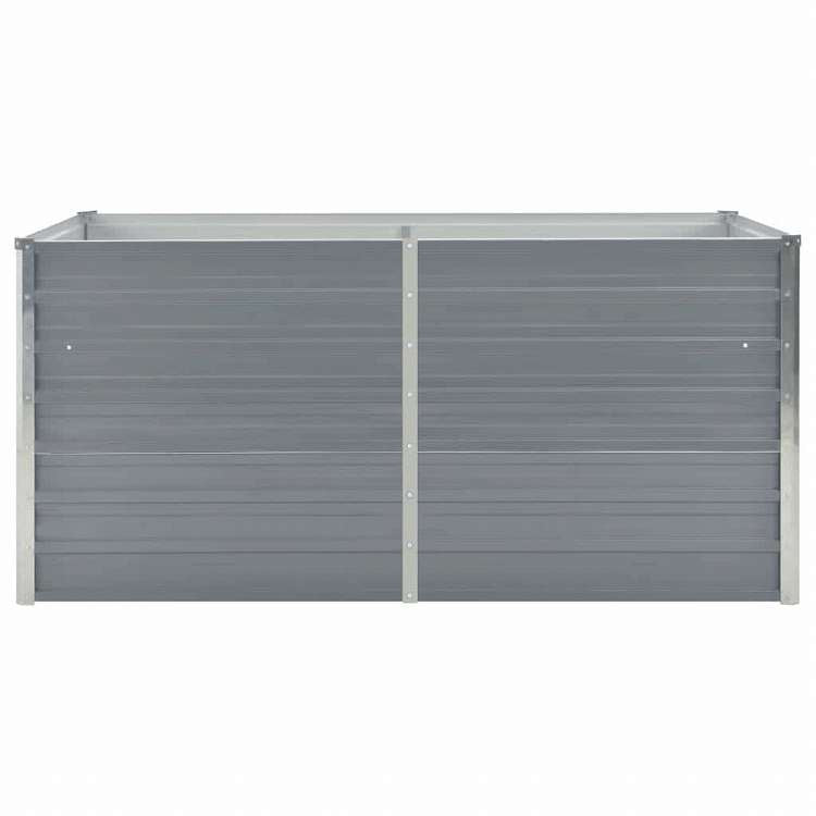 vidaXL レイズドガーデンプランター 160x80x77cm 亜鉛メッキ鋼製 グレーホーム&ガーデン 芝&ガーデン ガーデニング 鉢植え・プランター(代引不可)