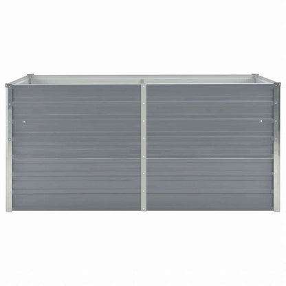 vidaXL レイズドガーデンプランター 160x80x77cm 亜鉛メッキ鋼製 グレーホーム&ガーデン 芝&ガーデン ガーデニング 鉢植え・プランター(代引不可)